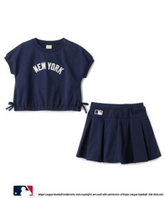 petit main / プティマイン ミニ丈・ひざ丈ワンピース | 【MLB/リンク】カットソーセットアップ