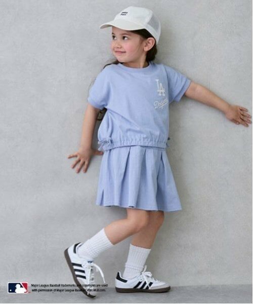 petit main / プティマイン ミニ丈・ひざ丈ワンピース | 【MLB/リンク】カットソーセットアップ | 詳細2