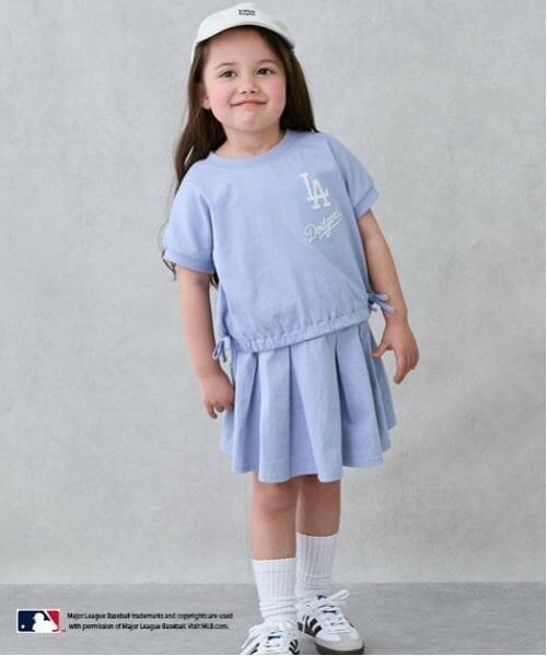 petit main / プティマイン ミニ丈・ひざ丈ワンピース | 【MLB/リンク】カットソーセットアップ | 詳細3