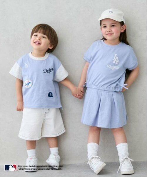 petit main / プティマイン ミニ丈・ひざ丈ワンピース | 【MLB/リンク】カットソーセットアップ | 詳細5