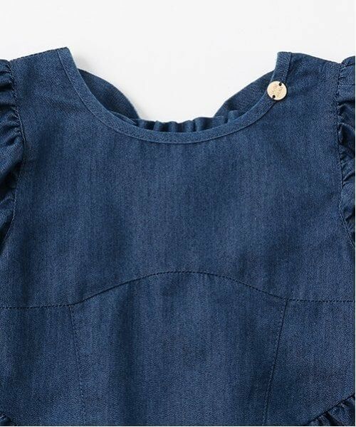 petit main / プティマイン ミニ丈・ひざ丈ワンピース | 袖パフペプラムワンピース | 詳細10