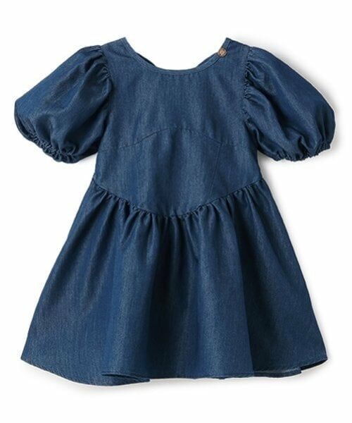 petit main / プティマイン ミニ丈・ひざ丈ワンピース | 袖パフペプラムワンピース | 詳細4