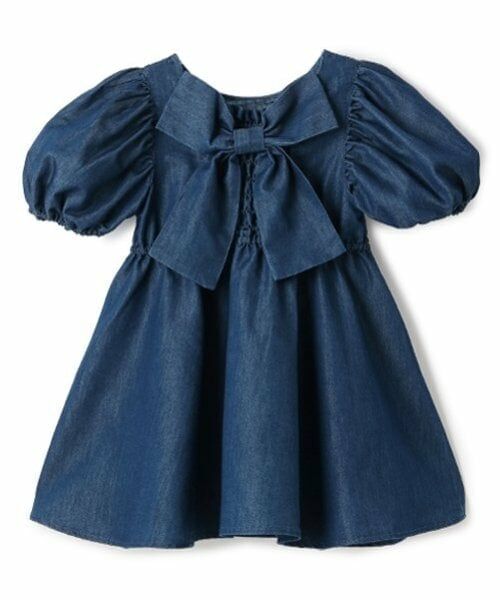 petit main / プティマイン ミニ丈・ひざ丈ワンピース | 袖パフペプラムワンピース | 詳細5