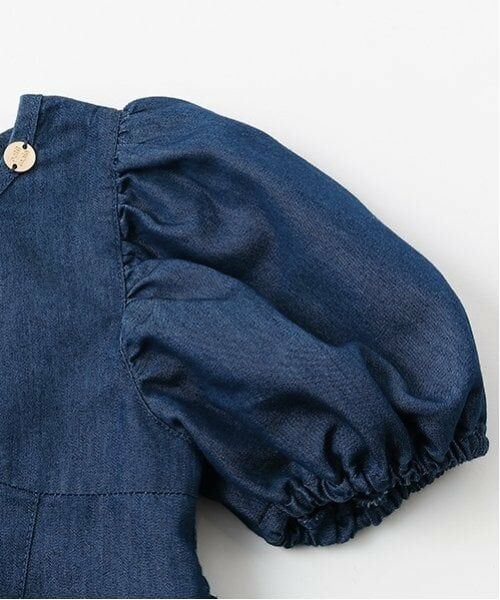 petit main / プティマイン ミニ丈・ひざ丈ワンピース | 袖パフペプラムワンピース | 詳細7