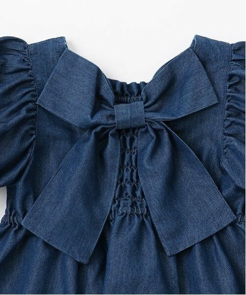 petit main / プティマイン ミニ丈・ひざ丈ワンピース | 袖パフペプラムワンピース | 詳細9