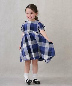 【リンク】肩あきチェックワンピース(キッズ)