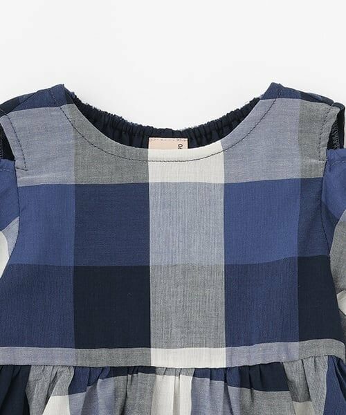 petit main / プティマイン ミニ丈・ひざ丈ワンピース | 【リンク】肩あきチェックワンピース(キッズ) | 詳細10
