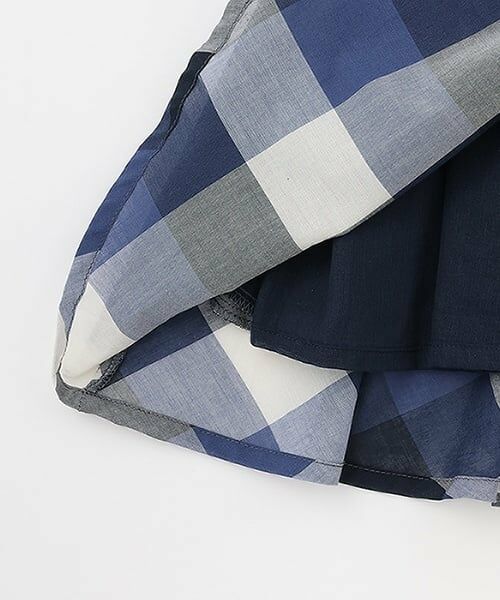 petit main / プティマイン ミニ丈・ひざ丈ワンピース | 【リンク】肩あきチェックワンピース(キッズ) | 詳細15