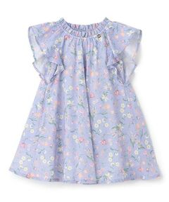 petit main / プティマイン ミニ丈・ひざ丈ワンピース | 【リンク】ラメストライプ/花柄ワンピース(キッズ)