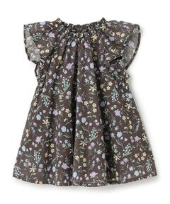 petit main / プティマイン ミニ丈・ひざ丈ワンピース | 【リンク】ラメストライプ/花柄ワンピース(キッズ)