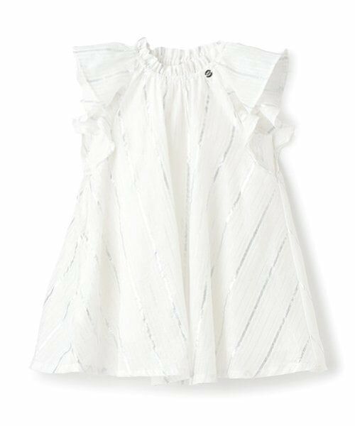 petit main / プティマイン ミニ丈・ひざ丈ワンピース | 【リンク】ラメストライプ/花柄ワンピース(キッズ) | 詳細7