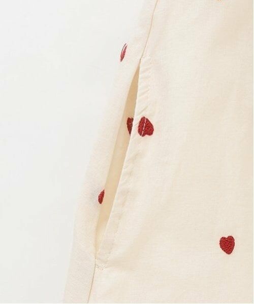 petit main / プティマイン ミニ丈・ひざ丈ワンピース | 【リンク】ハート刺しゅうワンピース(キッズ) | 詳細11