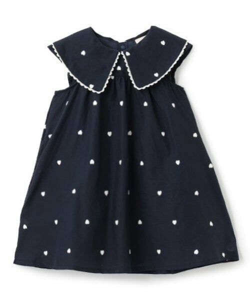 petit main / プティマイン ミニ丈・ひざ丈ワンピース | 【リンク】ハート刺しゅうワンピース(キッズ) | 詳細17