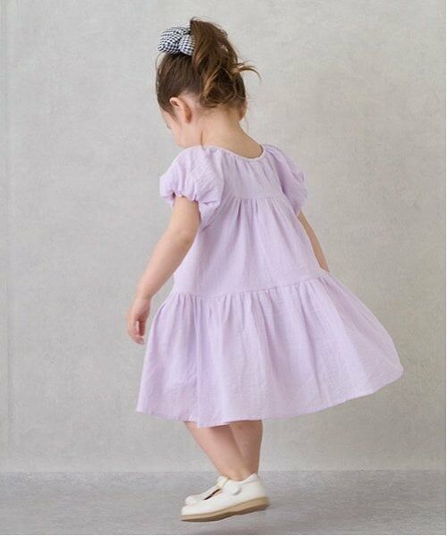 petit main / プティマイン ミニ丈・ひざ丈ワンピース | 【スマイル/速乾】袖バルーンワンピ | 詳細4