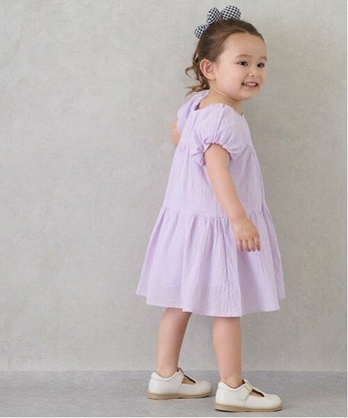 petit main / プティマイン ミニ丈・ひざ丈ワンピース | 【スマイル/速乾】袖バルーンワンピ | 詳細6