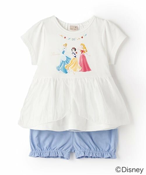 petit main / プティマイン ルームウェア | 【Disney】ペプラムパジャマ（アイボリー）