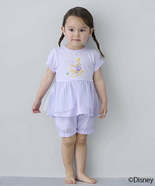 petit main / プティマイン ルームウェア | 【Disney】ペプラムパジャマ（ラベンダー）