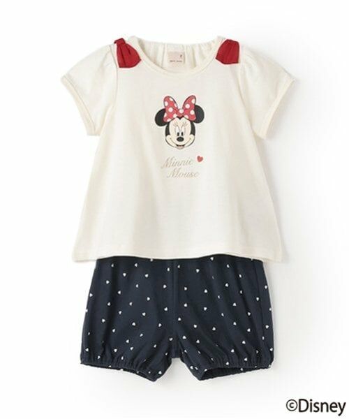 petit main / プティマイン ルームウェア | 【Disney】ミニー/パジャマ（オフ ホワイト）