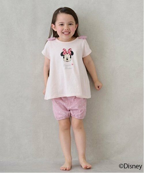 petit main / プティマイン ルームウェア | 【Disney】ミニー/パジャマ（ライト ピンク）