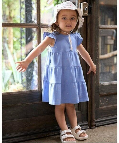 petit main / プティマイン ミニ丈・ひざ丈ワンピース | 【GOODPRICE冷感】カットワンピ（ブルー）