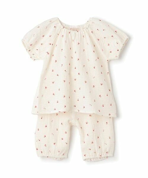 petit main / プティマイン ルームウェア | 【リンク】パフスリーブWガーゼパジャマ(キッズ) | 詳細13