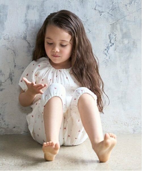 petit main / プティマイン ルームウェア | 【リンク】パフスリーブWガーゼパジャマ(キッズ) | 詳細2