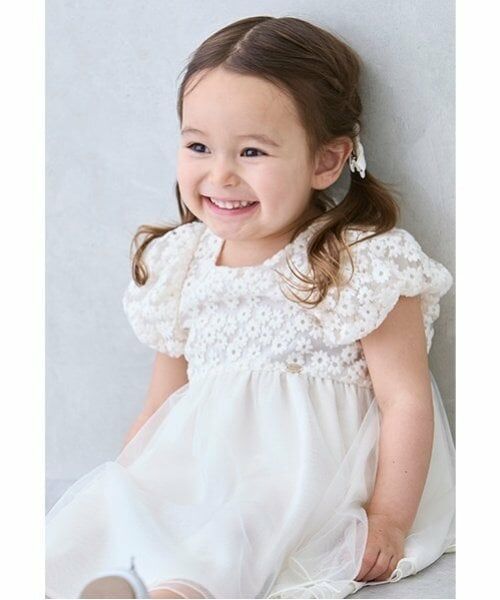 petit main / プティマイン ミニ丈・ひざ丈ワンピース | 【リンク】チュールレースワンピース(キッズ) | 詳細3