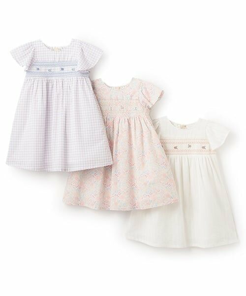 petit main / プティマイン ミニ丈・ひざ丈ワンピース | 【リンク】スモッキングワンピース(キッズ) | 詳細11