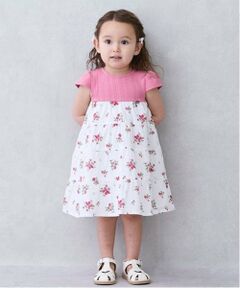 petit main / プティマイン ミニ丈・ひざ丈ワンピース | 【リンク】いちご柄ドッキングワンピース(キッズ)