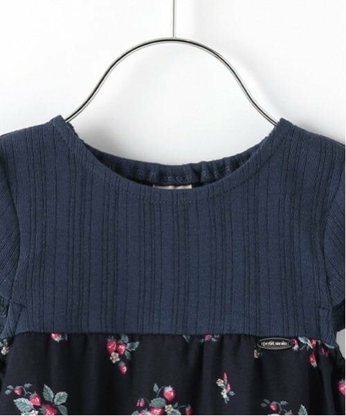 petit main / プティマイン ミニ丈・ひざ丈ワンピース | 【リンク】いちご柄ドッキングワンピース(キッズ) | 詳細3