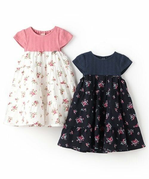 petit main / プティマイン ミニ丈・ひざ丈ワンピース | 【リンク】いちご柄ドッキングワンピース(キッズ) | 詳細9