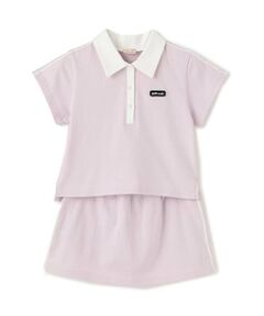 petit main / プティマイン ミニ丈・ひざ丈ワンピース | 【リンク/接触冷感】ポロセットアップ