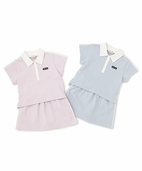 petit main / プティマイン ミニ丈・ひざ丈ワンピース | 【リンク/接触冷感】ポロセットアップ | 詳細16