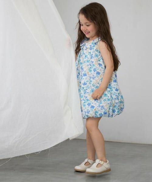 petit main / プティマイン ミニ丈・ひざ丈ワンピース | 花柄バルーンワンピース | 詳細1