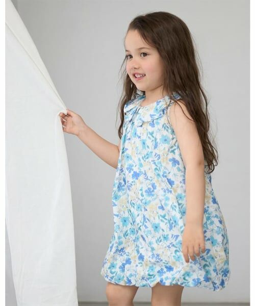 petit main / プティマイン ミニ丈・ひざ丈ワンピース | 花柄バルーンワンピース | 詳細3