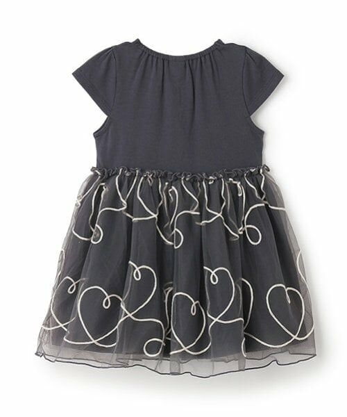 petit main / プティマイン ミニ丈・ひざ丈ワンピース | 【リンク】チェーン刺しゅうチュールワンピース(キッズ) | 詳細5