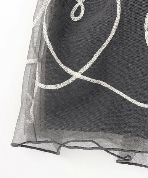 petit main / プティマイン ミニ丈・ひざ丈ワンピース | 【リンク】チェーン刺しゅうチュールワンピース(キッズ) | 詳細8