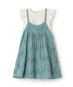 petit main / プティマイン ミニ丈・ひざ丈ワンピース | 【リンク】ジャガードキャミワンピセット