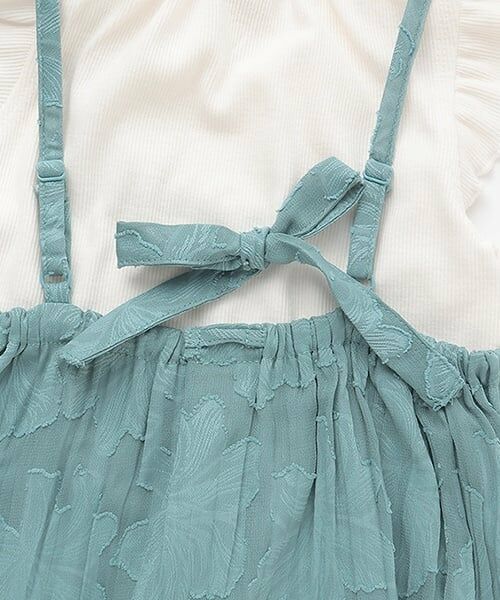 petit main / プティマイン ミニ丈・ひざ丈ワンピース | 【リンク】ジャガードキャミワンピセット | 詳細11