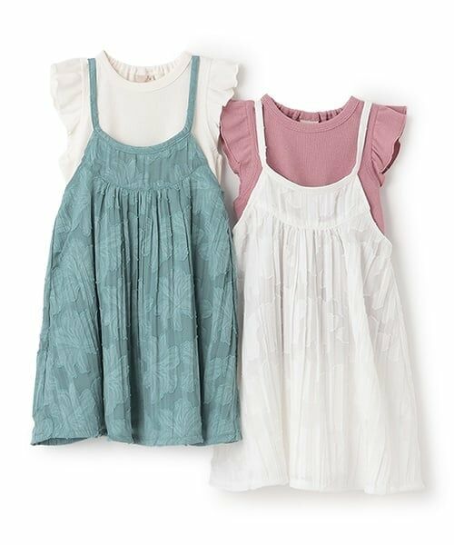 petit main / プティマイン ミニ丈・ひざ丈ワンピース | 【リンク】ジャガードキャミワンピセット | 詳細19