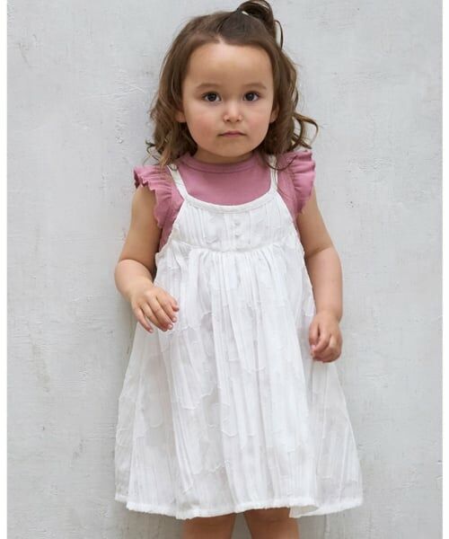 petit main / プティマイン ミニ丈・ひざ丈ワンピース | 【リンク】ジャガードキャミワンピセット | 詳細3