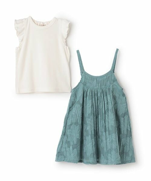 petit main / プティマイン ミニ丈・ひざ丈ワンピース | 【リンク】ジャガードキャミワンピセット | 詳細7