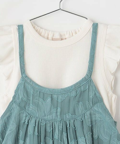 petit main / プティマイン ミニ丈・ひざ丈ワンピース | 【リンク】ジャガードキャミワンピセット | 詳細8