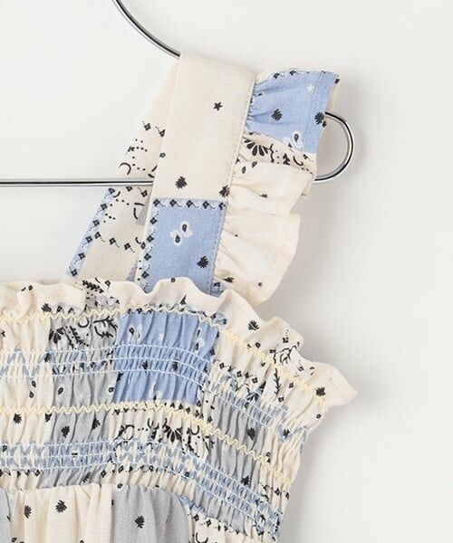 petit main / プティマイン ミニ丈・ひざ丈ワンピース | 【リンク】総柄シャーリングワンピース(キッズ) | 詳細12