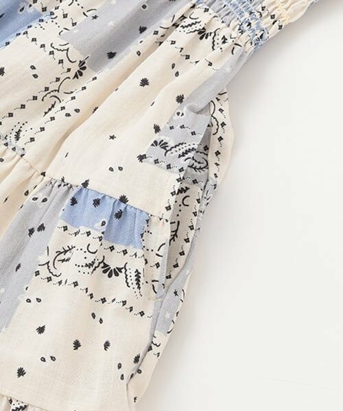 petit main / プティマイン ミニ丈・ひざ丈ワンピース | 【リンク】総柄シャーリングワンピース(キッズ) | 詳細13