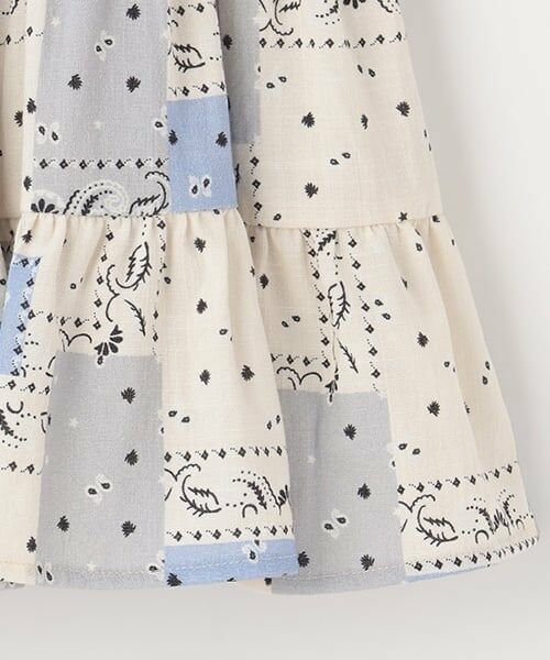 petit main / プティマイン ミニ丈・ひざ丈ワンピース | 【リンク】総柄シャーリングワンピース(キッズ) | 詳細14