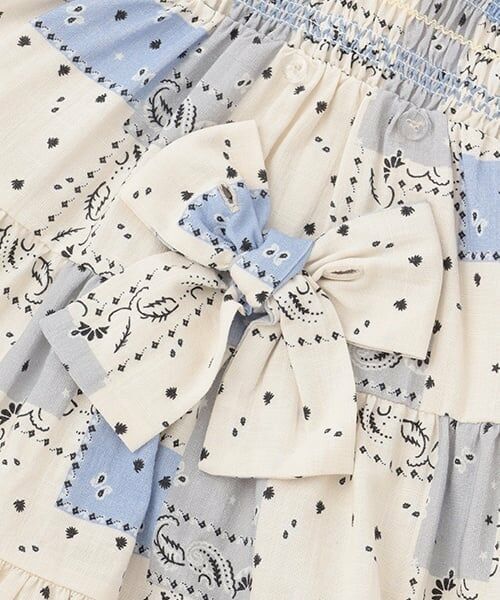 petit main / プティマイン ミニ丈・ひざ丈ワンピース | 【リンク】総柄シャーリングワンピース(キッズ) | 詳細16