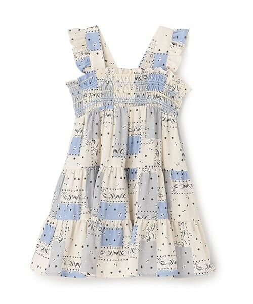 petit main / プティマイン ミニ丈・ひざ丈ワンピース | 【リンク】総柄シャーリングワンピース(キッズ) | 詳細20