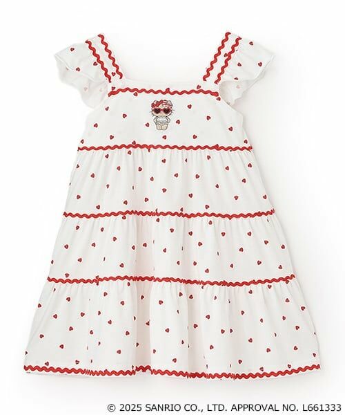 petit main / プティマイン ミニ丈・ひざ丈ワンピース | 【サンリオキャラクターズ】カットティアードワンピース | 詳細11
