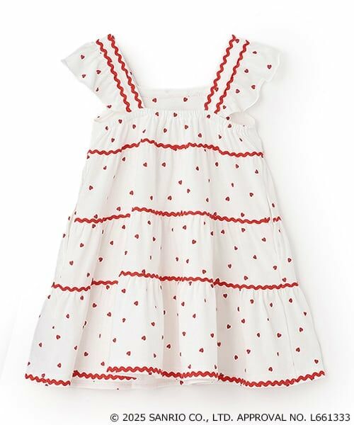 petit main / プティマイン ミニ丈・ひざ丈ワンピース | 【サンリオキャラクターズ】カットティアードワンピース | 詳細12